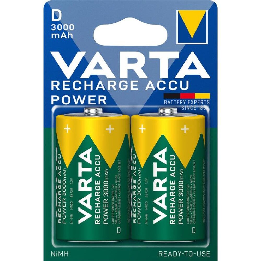BATTERI VARTA RECHARGE ACCU POWER D 1,2V 3000 MAH