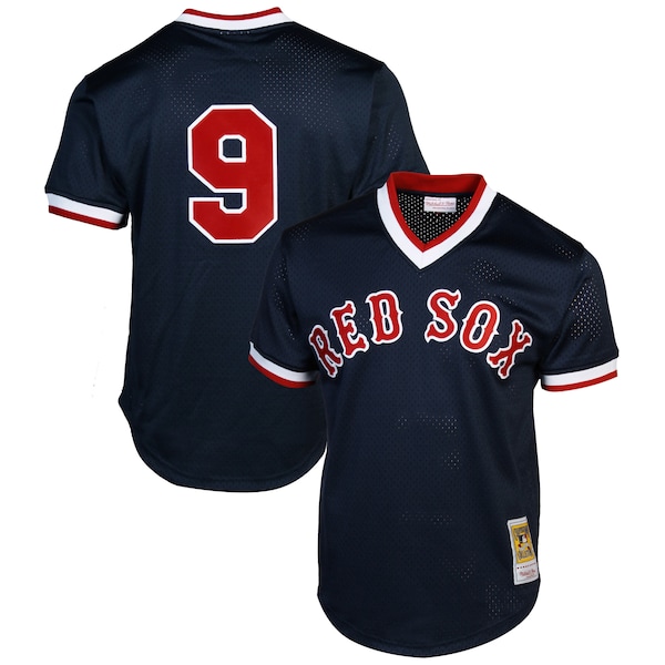 Ted Williams Boston Red Sox 1990 Authentic Cooperstown Collection Batting Practice Jersey - Navy Blue