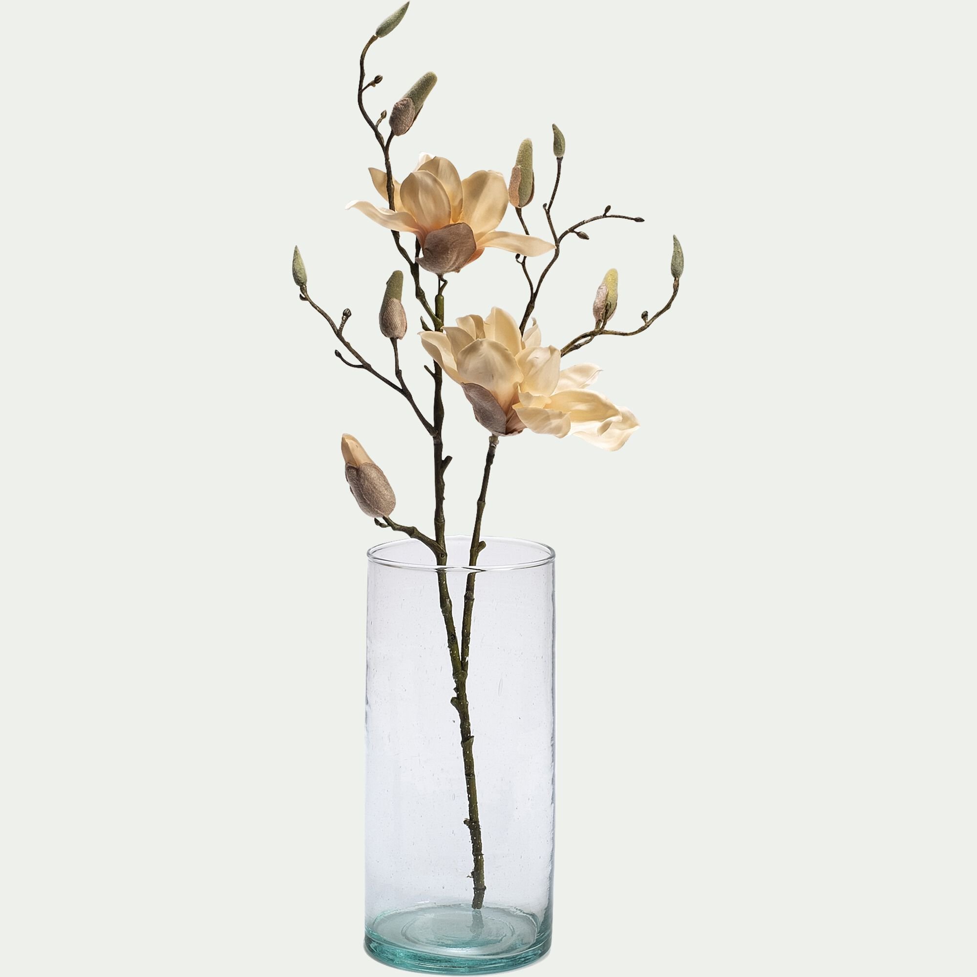 SAVEL - Vase cylindrique en verre recyclé D13xH35cm - transparent
