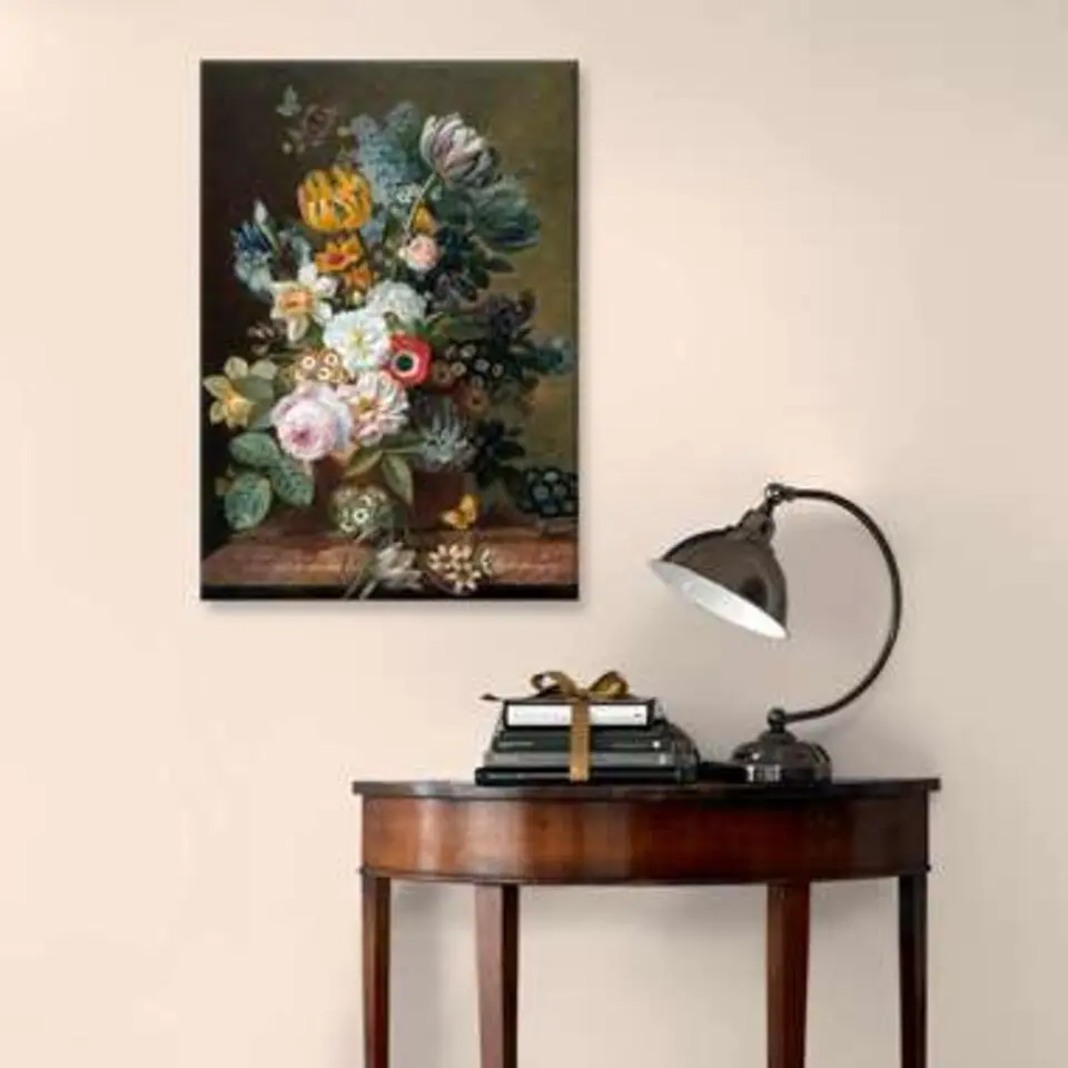 Art for the Home - Canvas - Stilleven met bloemen - 70x100 cm