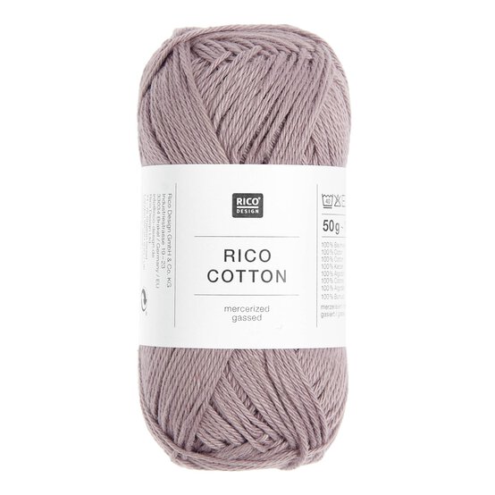 Rico Essentials Mauve Cotton 4ply 50g