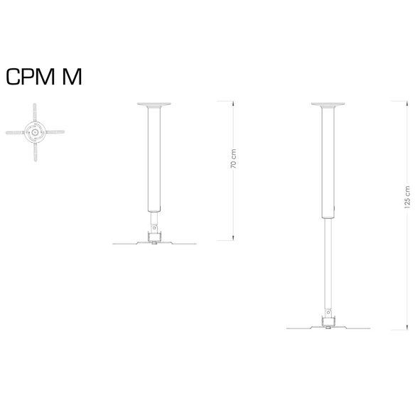 Beamerhalter »CPM«, BxH: 62 x 70 cm, Aluminium