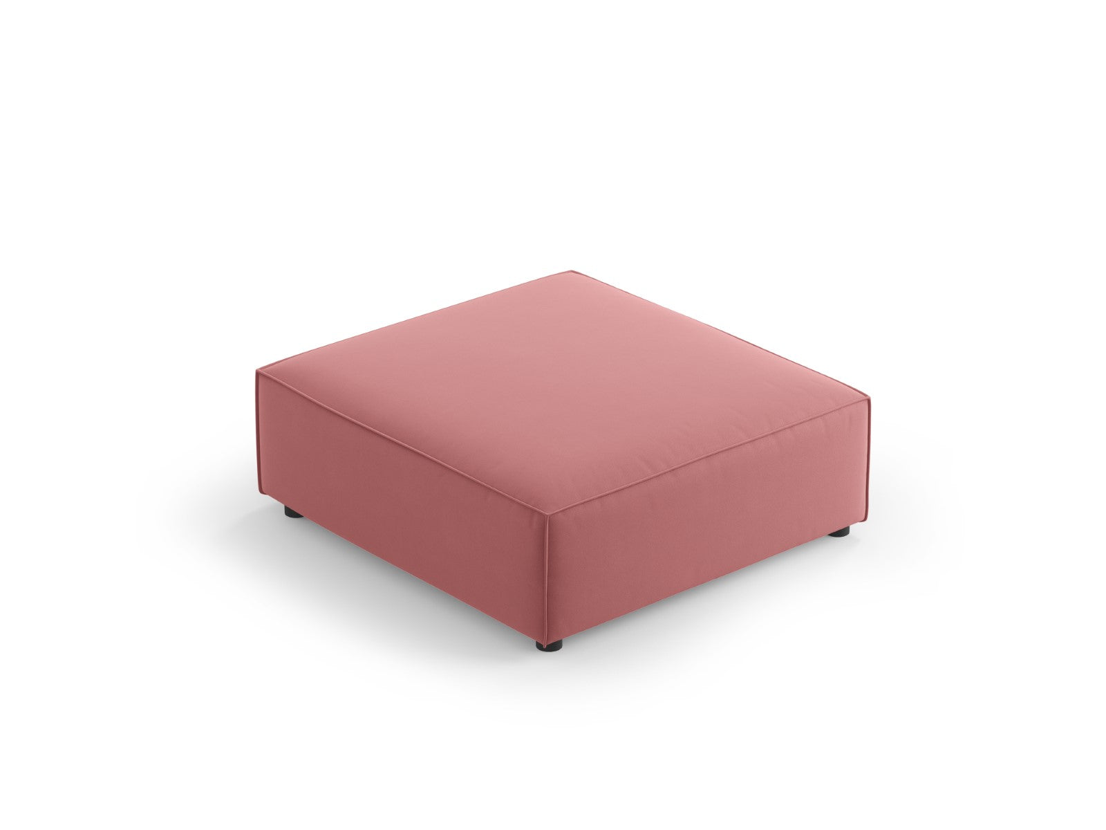 Cosmopolitan Design Poef Arendal flueel, zalm - 80x102x40cm