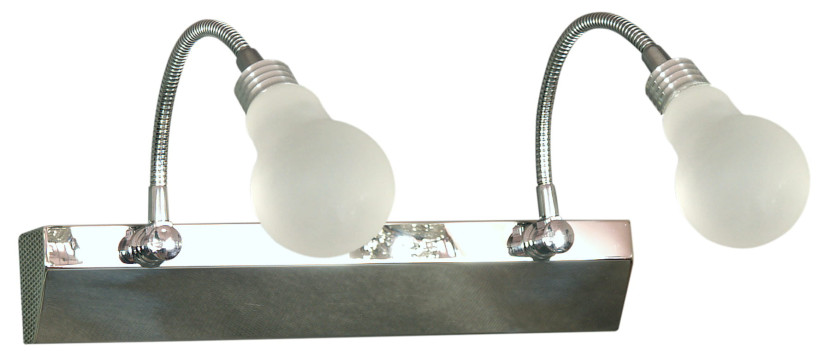 Led LAMPA acrylic kinkiet 2x2w led chrom biały