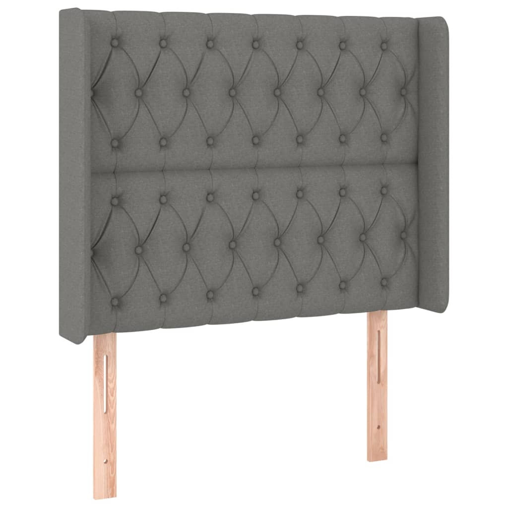 Wezgłowie Szary 93 x 16 x 118/128 cm Tkanina vidaXL