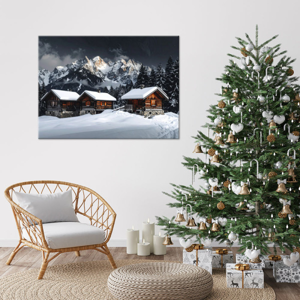 Obraz do salonu jadalni biura, Krajobraz zimowy góry natura 30x20