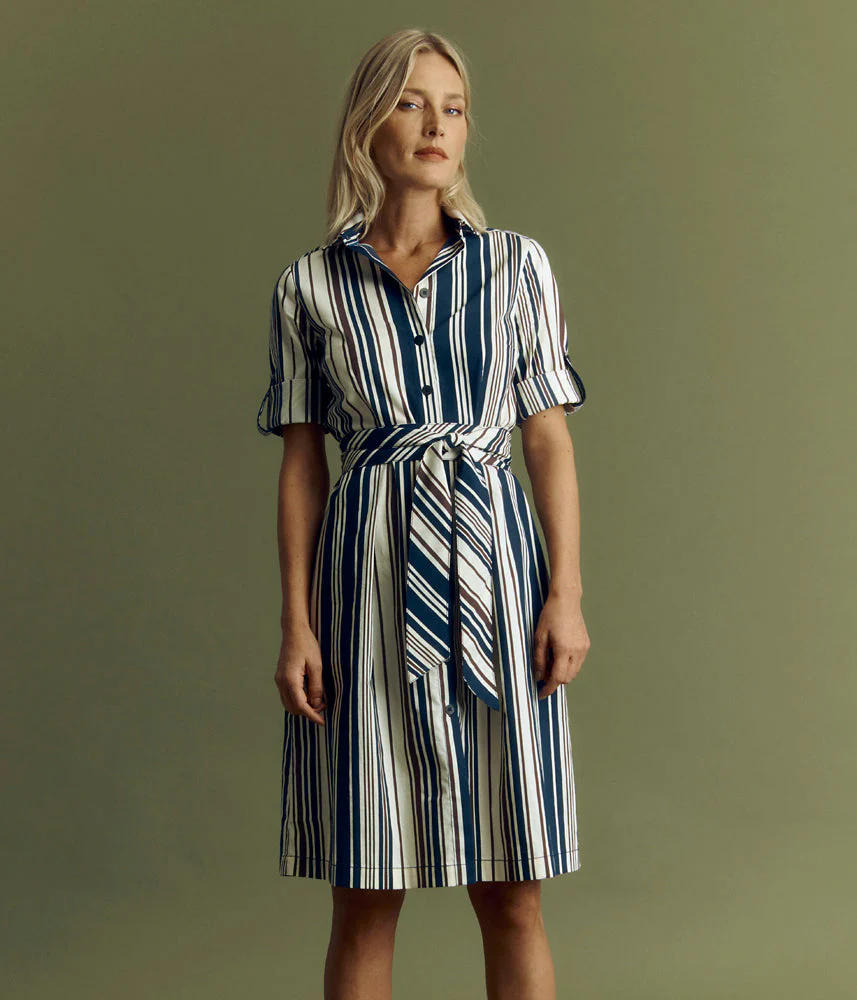 Robe chemisier en coton stretch RAYA/85240/531
