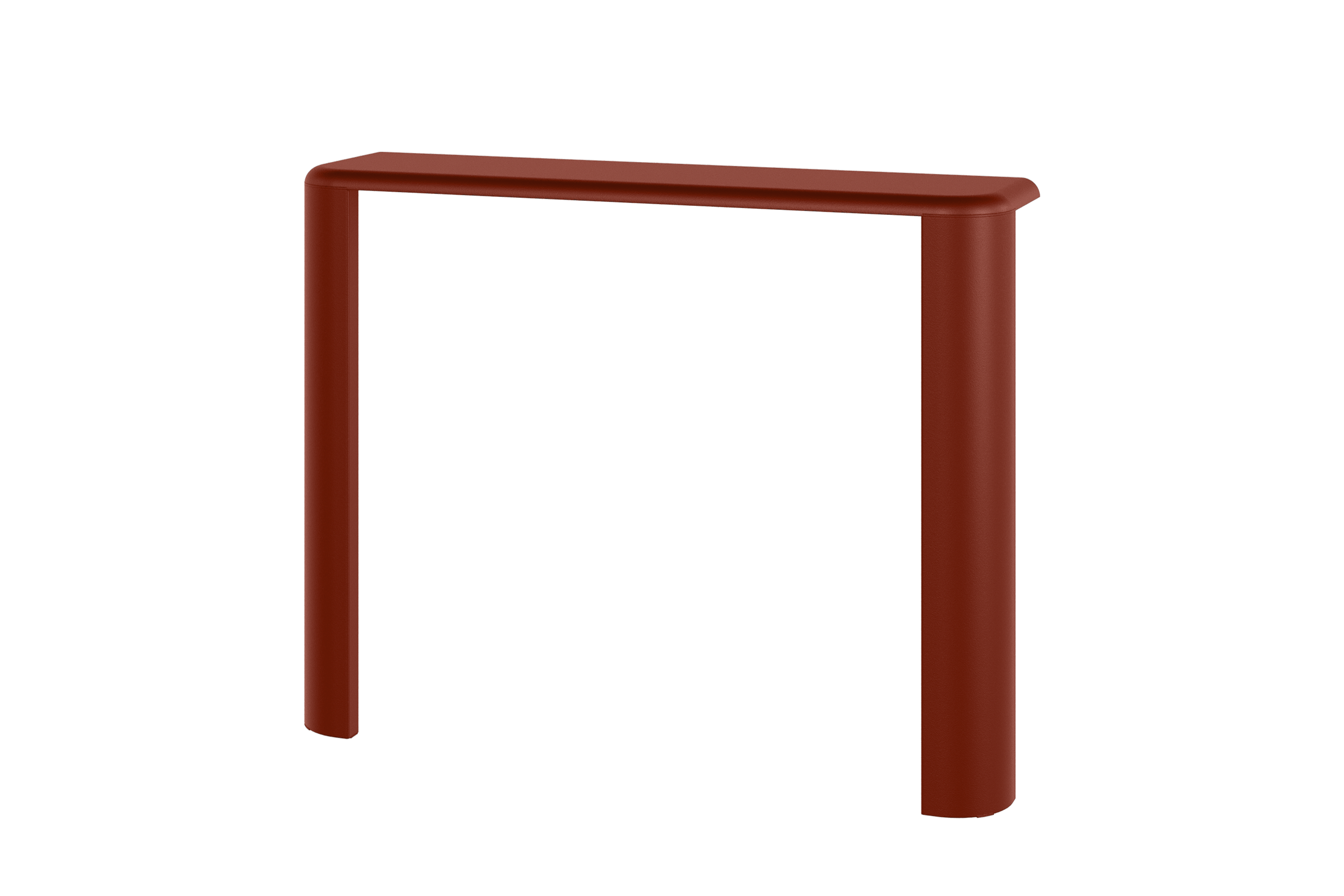 noo.ma Fli Console Table - 102x27x13,5 cm, Auburn Red, board en gepoedercoat staal