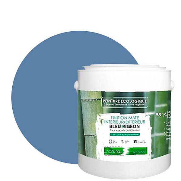 Bleu Pigeon Peinture interieur exterieur aspect mat Natura - Bleu Pigeon - 2.5L