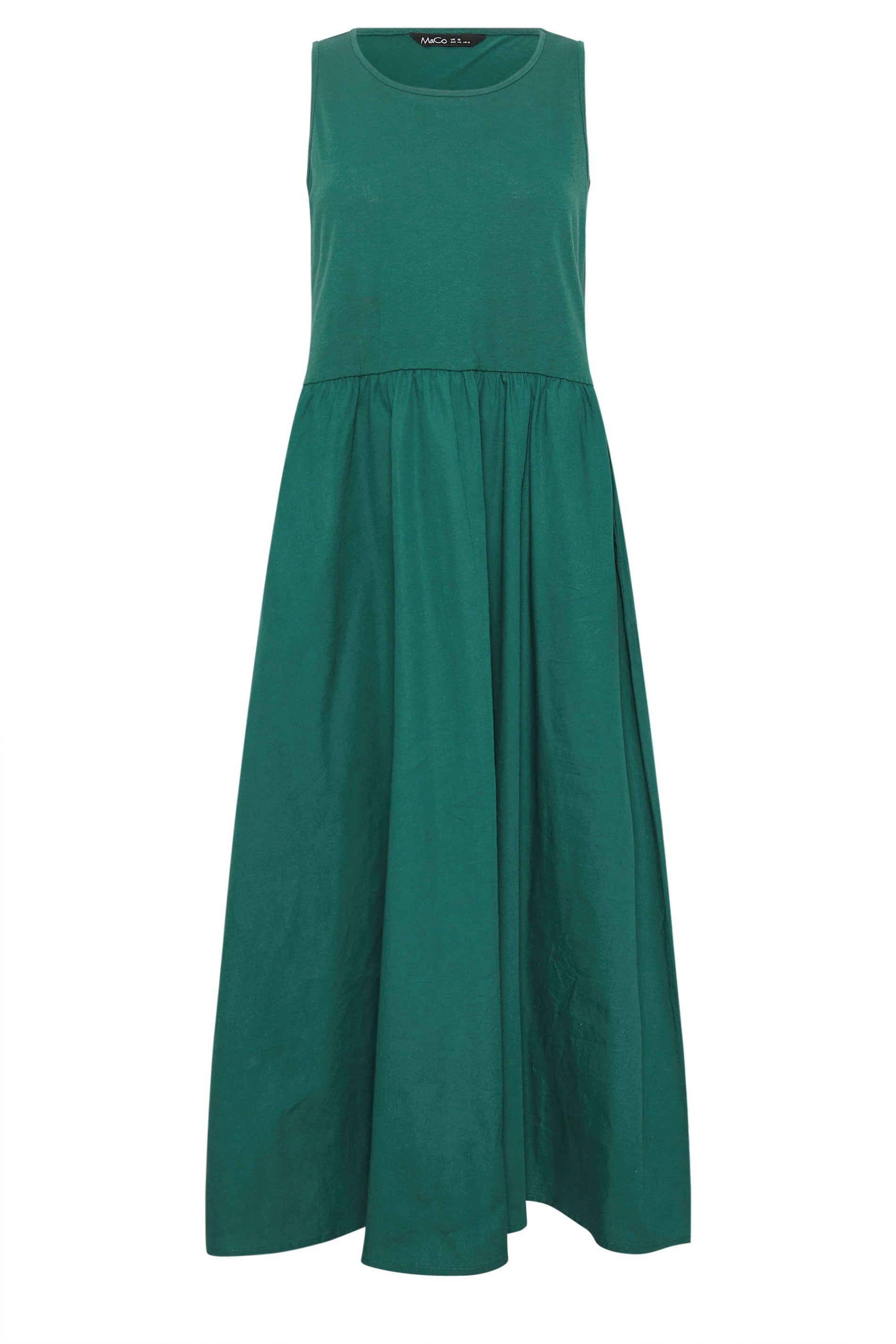M&Co Sleeveless Cotton Midi Dress