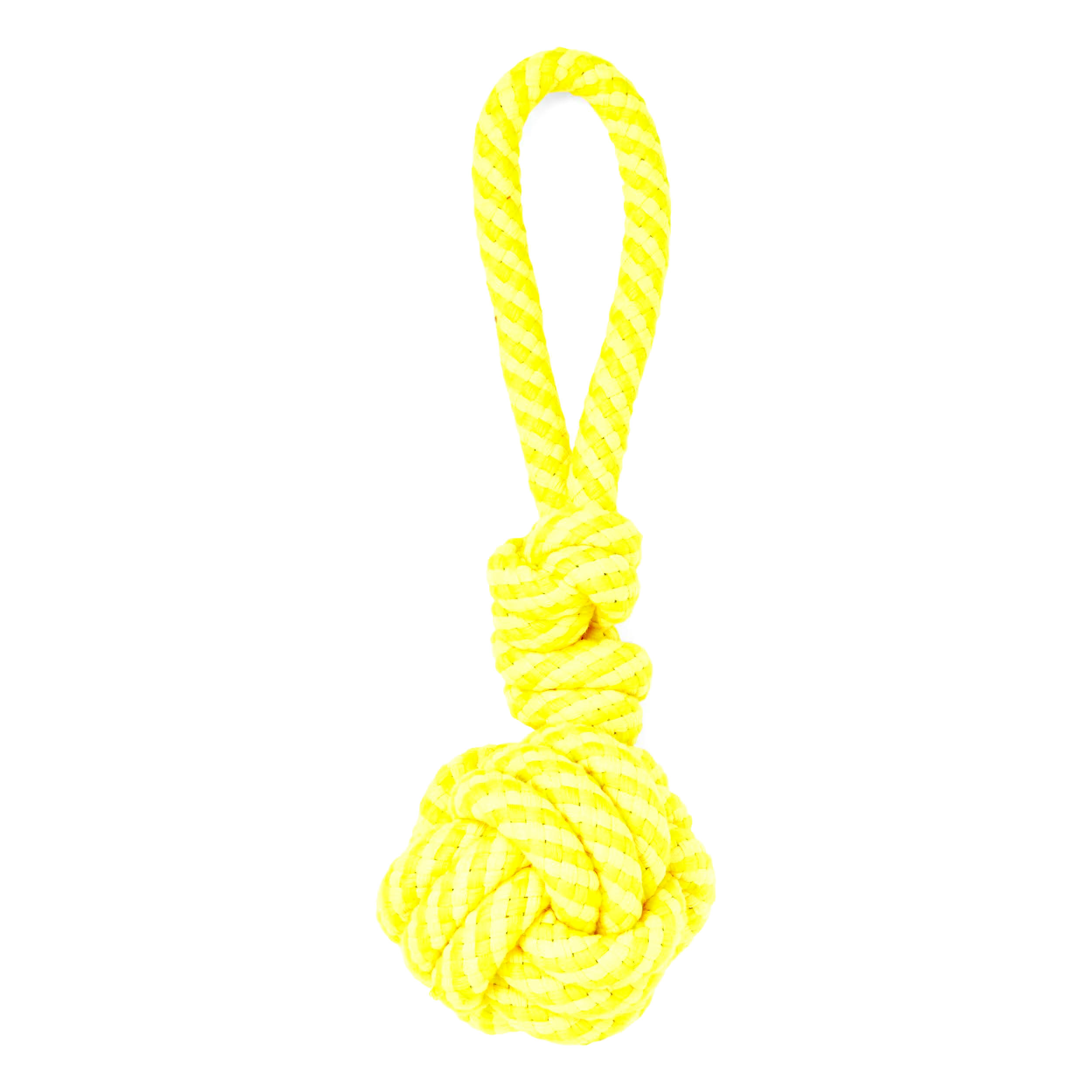 Petco Yellow Monkey Fist Rope Dog Toy, Medium