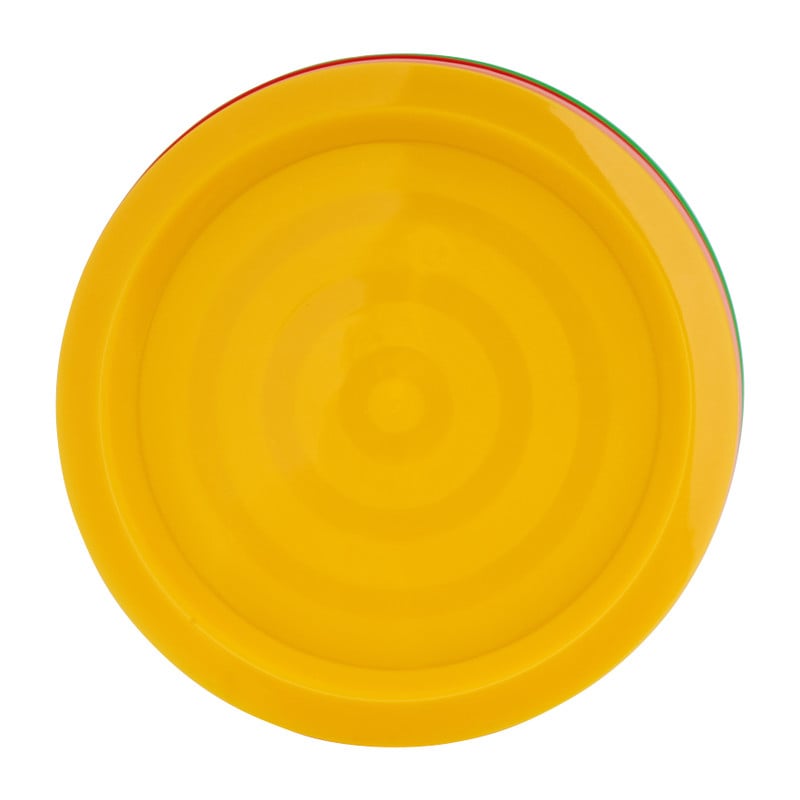 Bordjes - multikleur - kunststof - &Oslash;19 cm - set van 6