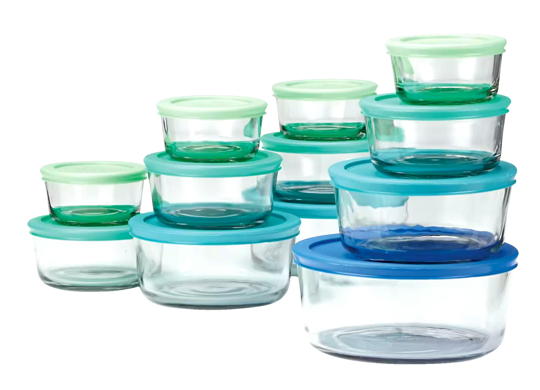 Anchor Hocking Glass Food Storage Set, Assorted Sizes, 24-pc