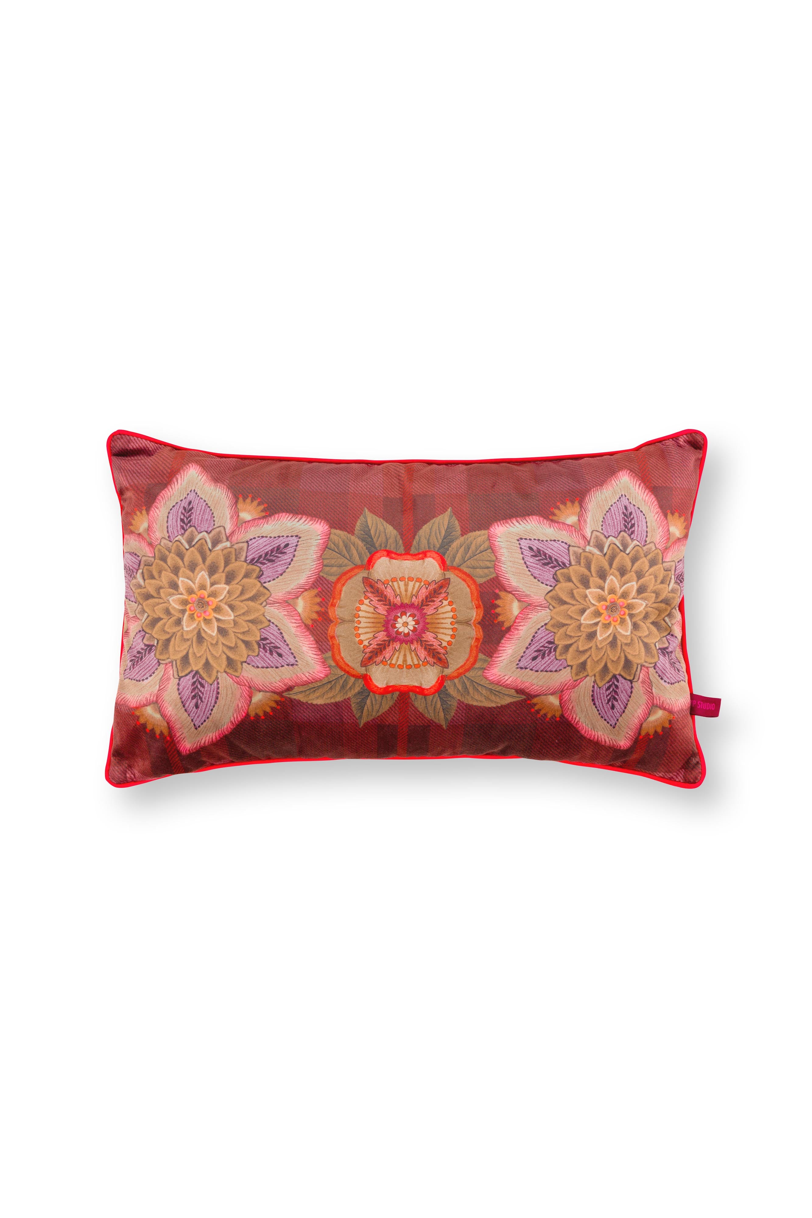 Pip Studio Sierkussen Flores Felices - Rood - 30x50cm