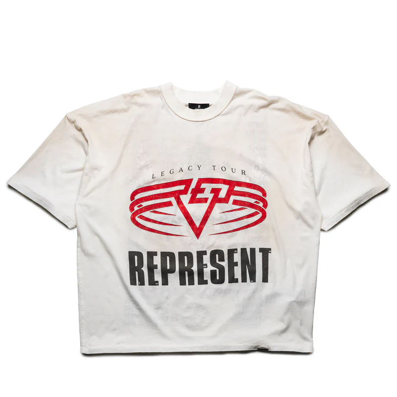 Represent Reversible Living Legacy Tour Tee - Washed Ecru