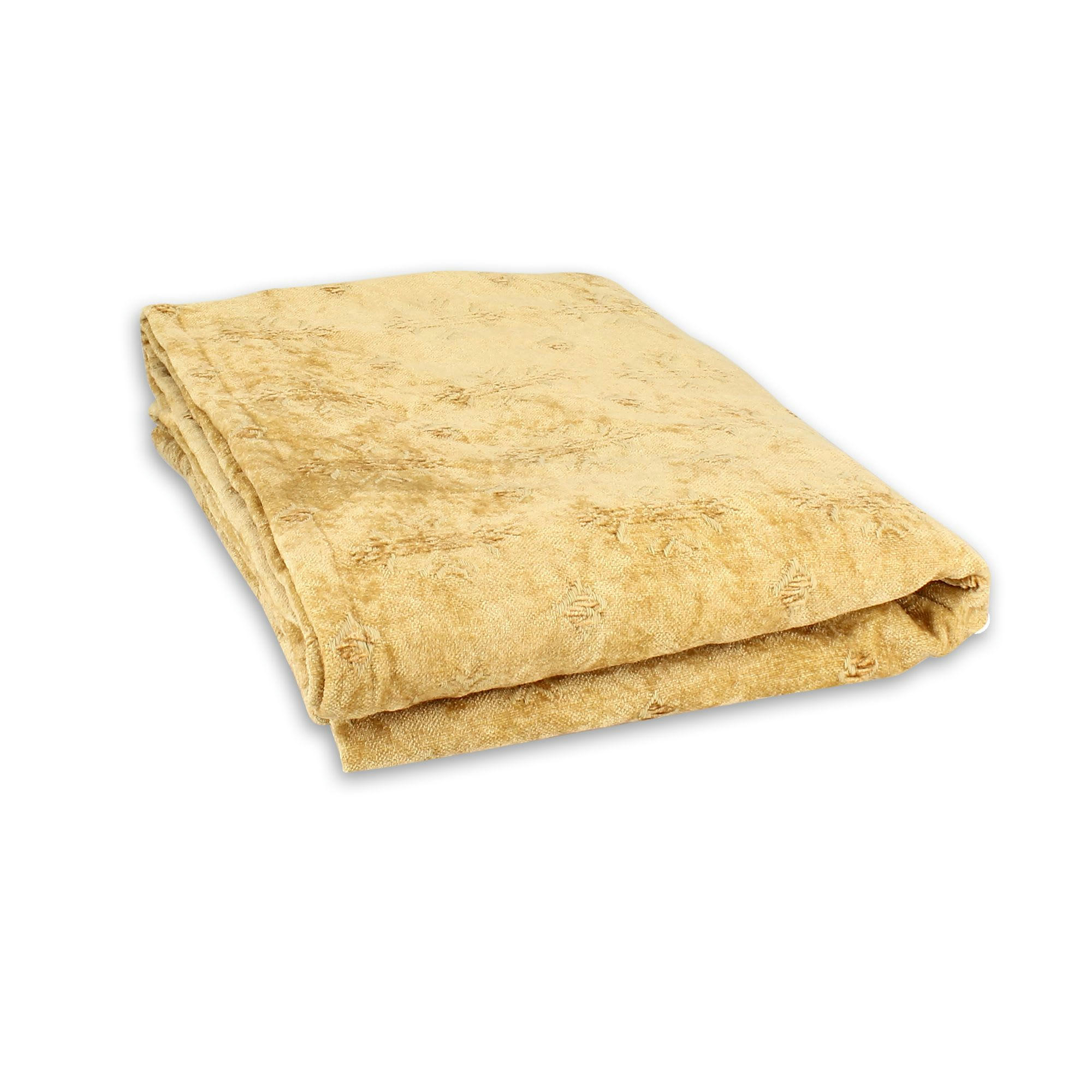 BYZANCE - Courte pointe en velours à motif jaune 220cm