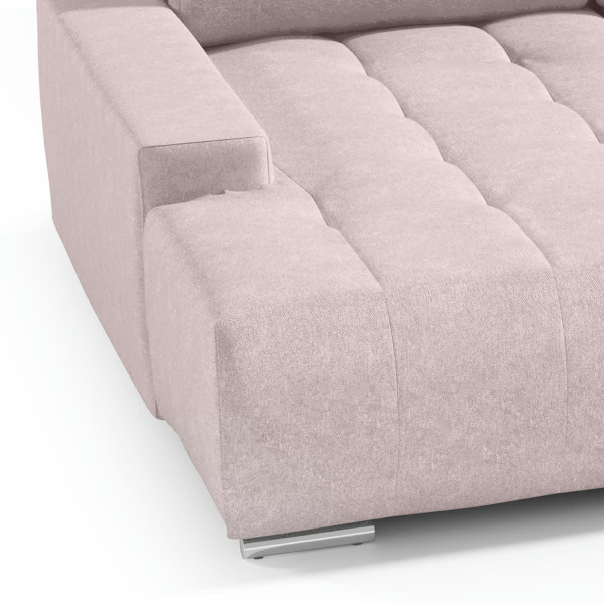 - Canapé en u 5 places rose