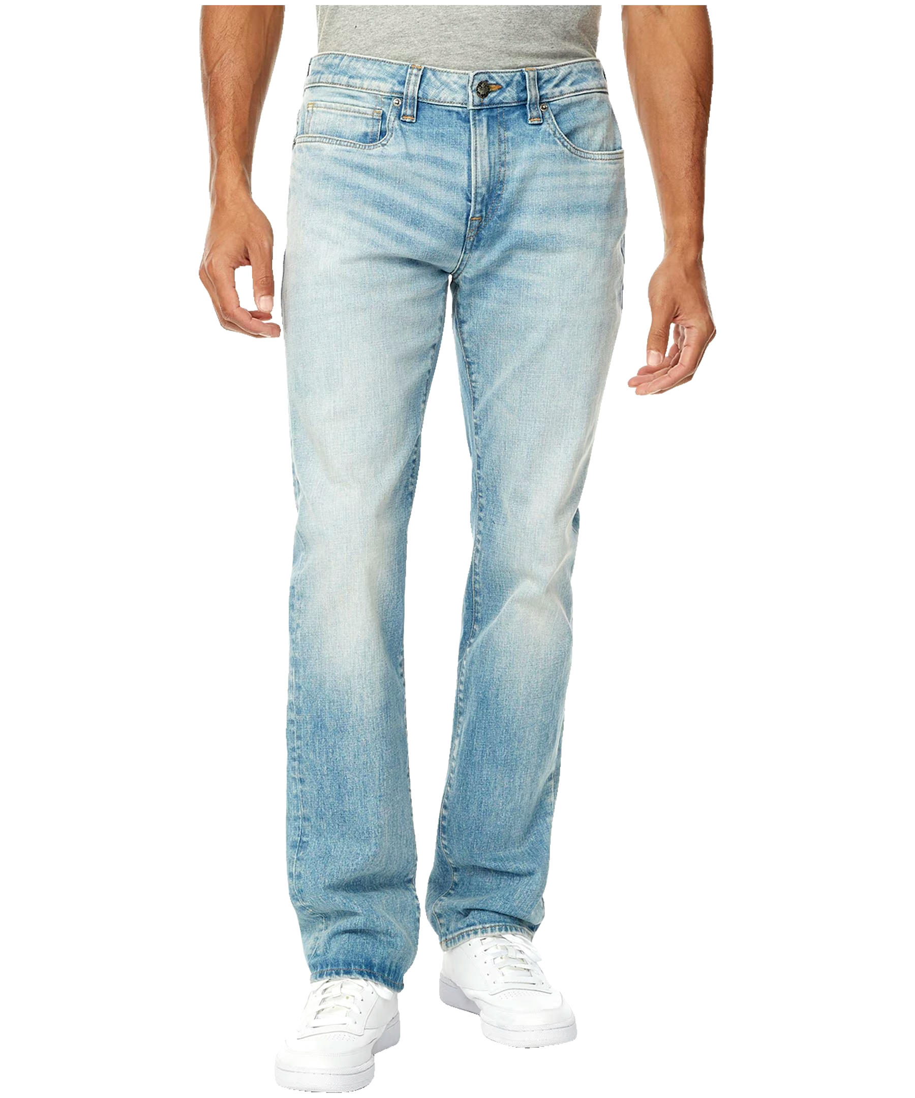 Buffalo Men's Six Straight Leg Acid Wash Jeans