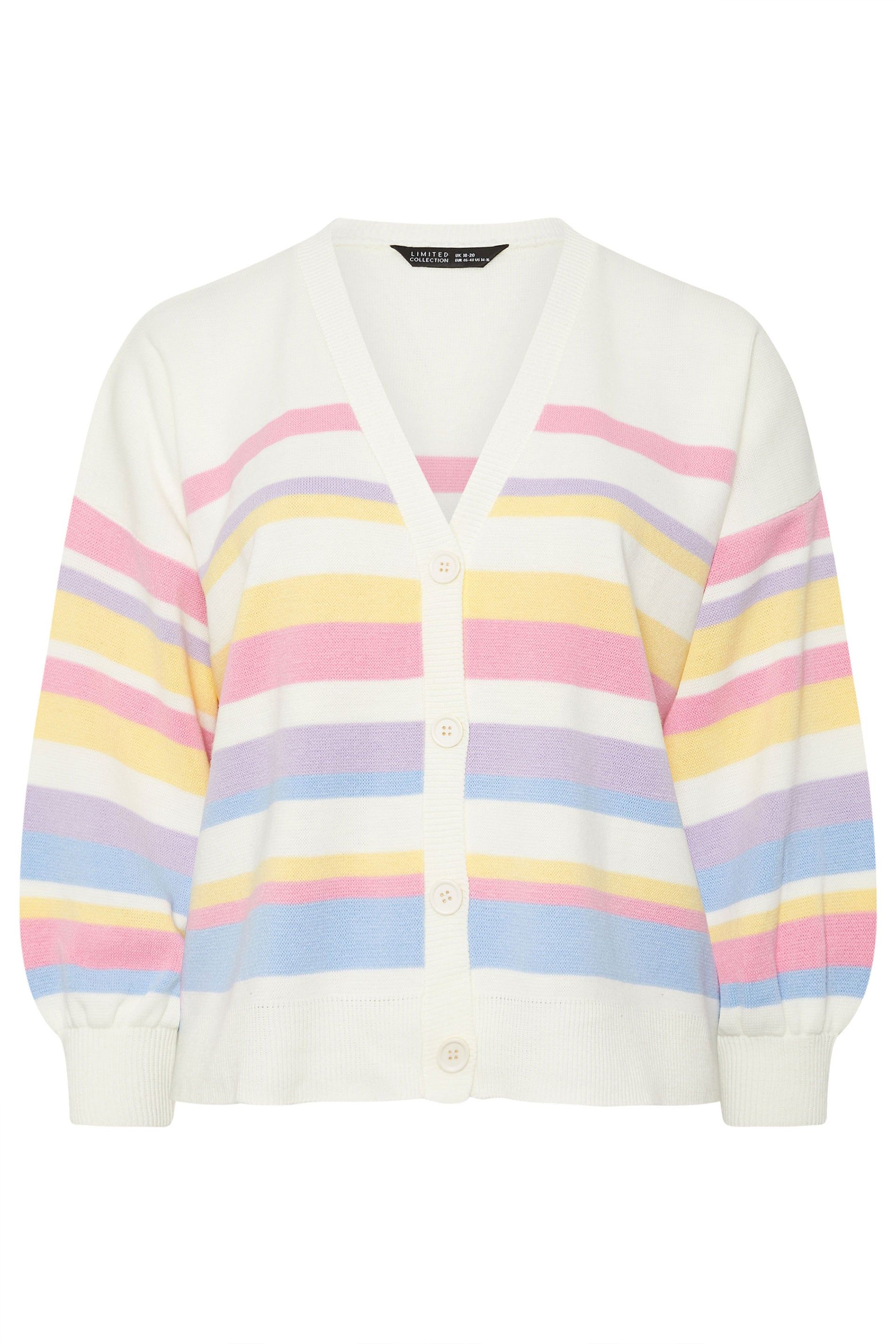 Yours Stripe Knitted Cardigan