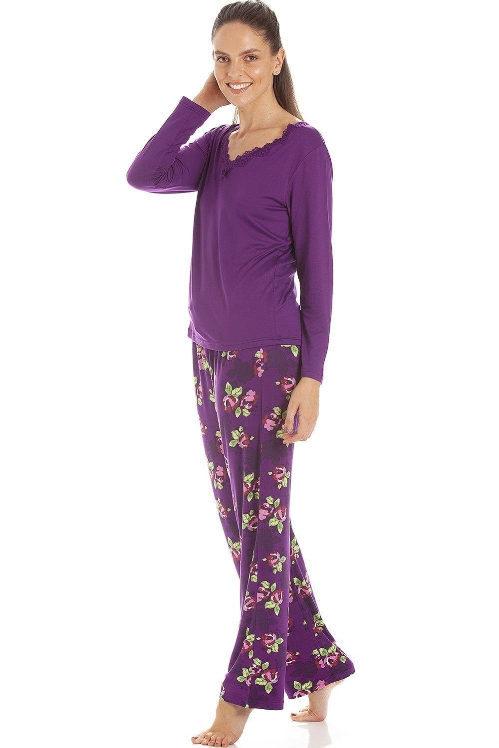 Camille Lightweight Floral Print Spandex Pyjama Set