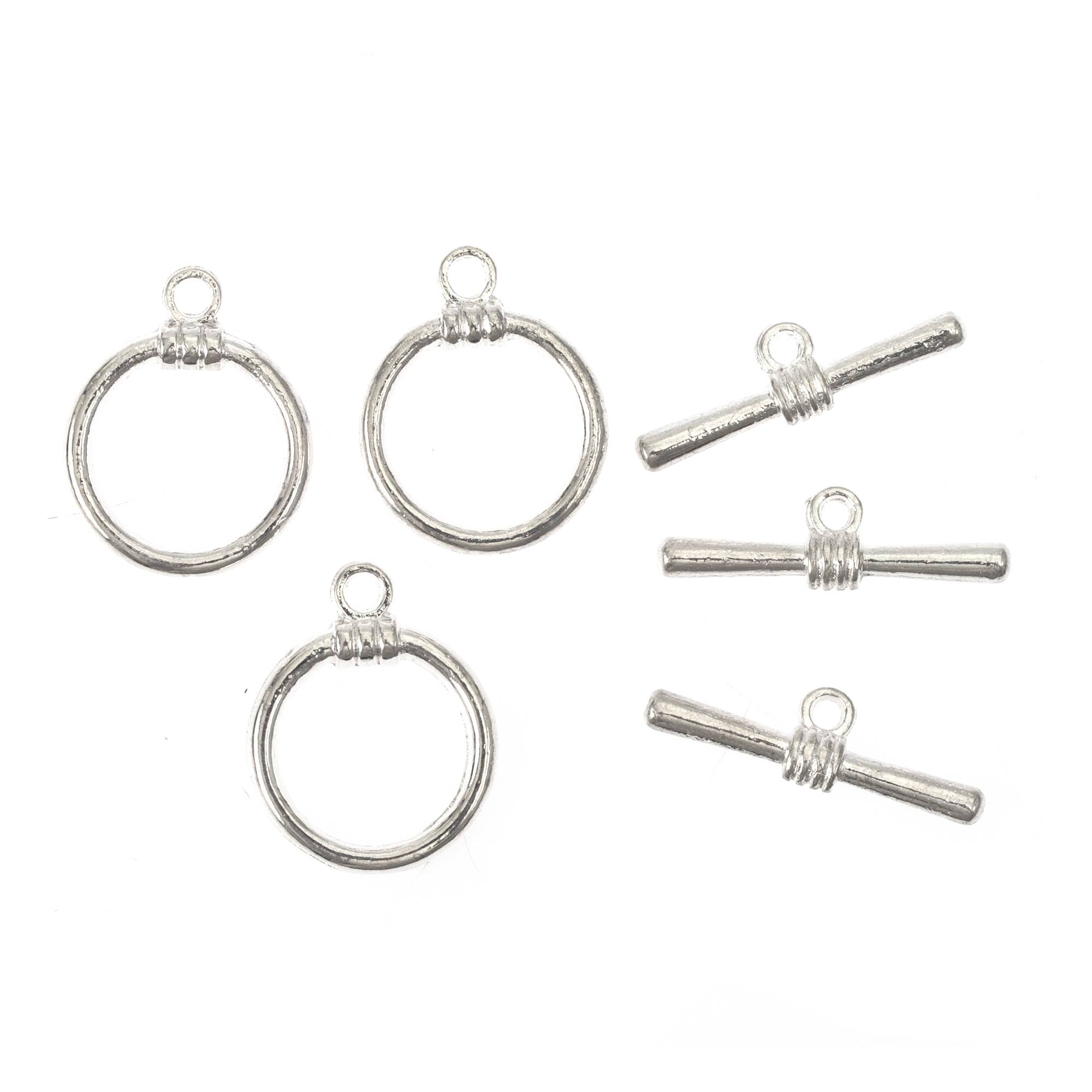 Silver Plated Toggle Clasp 17mm 3 Pack