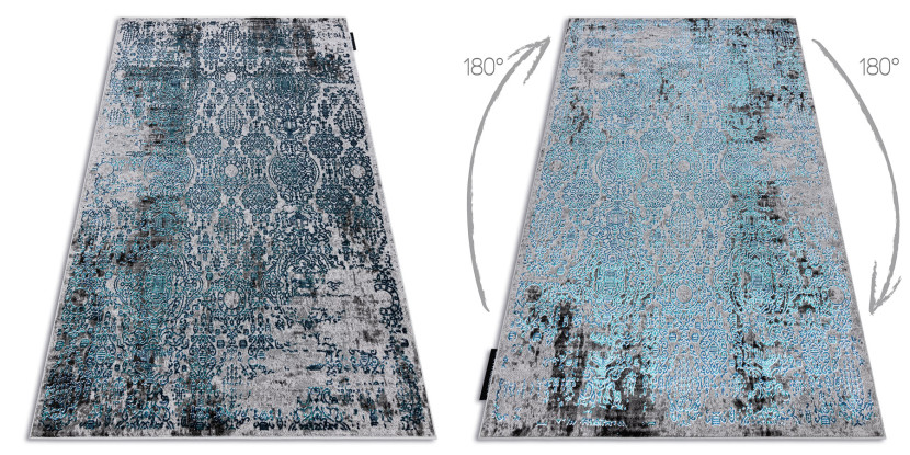 Dywan DE LUXE nowoczesny 2081 Ornament vintage przecierany - 120x170 cm