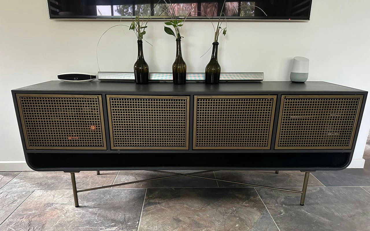 ALLIAGE - Meuble TV acier L163