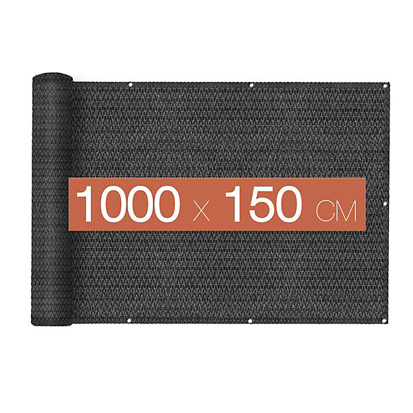 Brise-vue clôture de jardin et balcon, couverture de protection contre le vent et le soleil - Longueur 1000 cm x Hauteur 150 cm