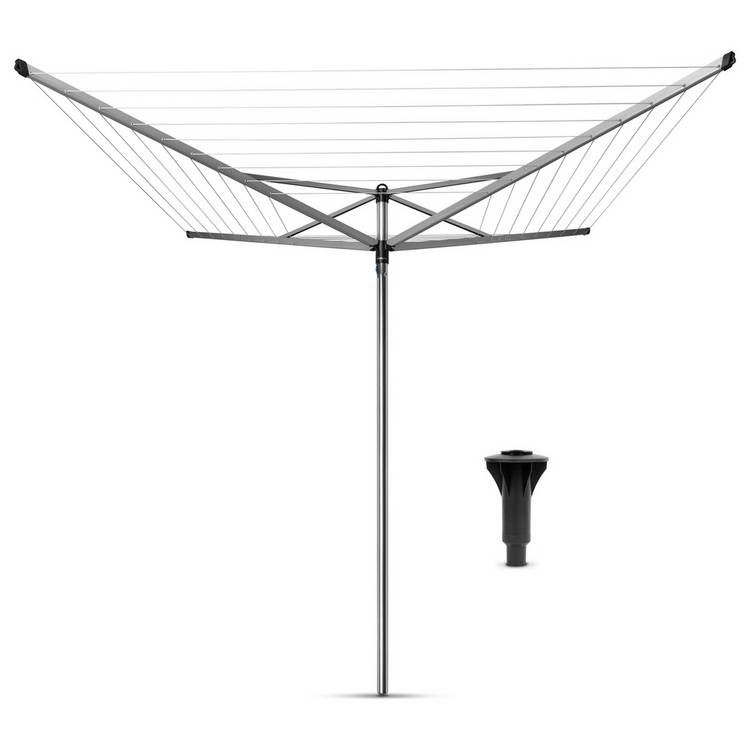 Brabantia Topspinner 40m 4 Arm Rotary Airer with Ground Tube
