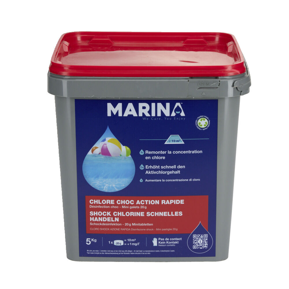 Chlore choc pastille 20g Marina 5kg