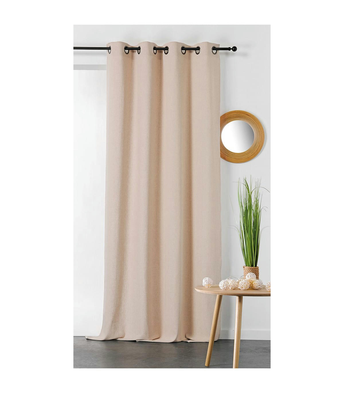 - Rideau en Chanvre 135x240cm - Taille: 135x240cm - Coloris: Naturel