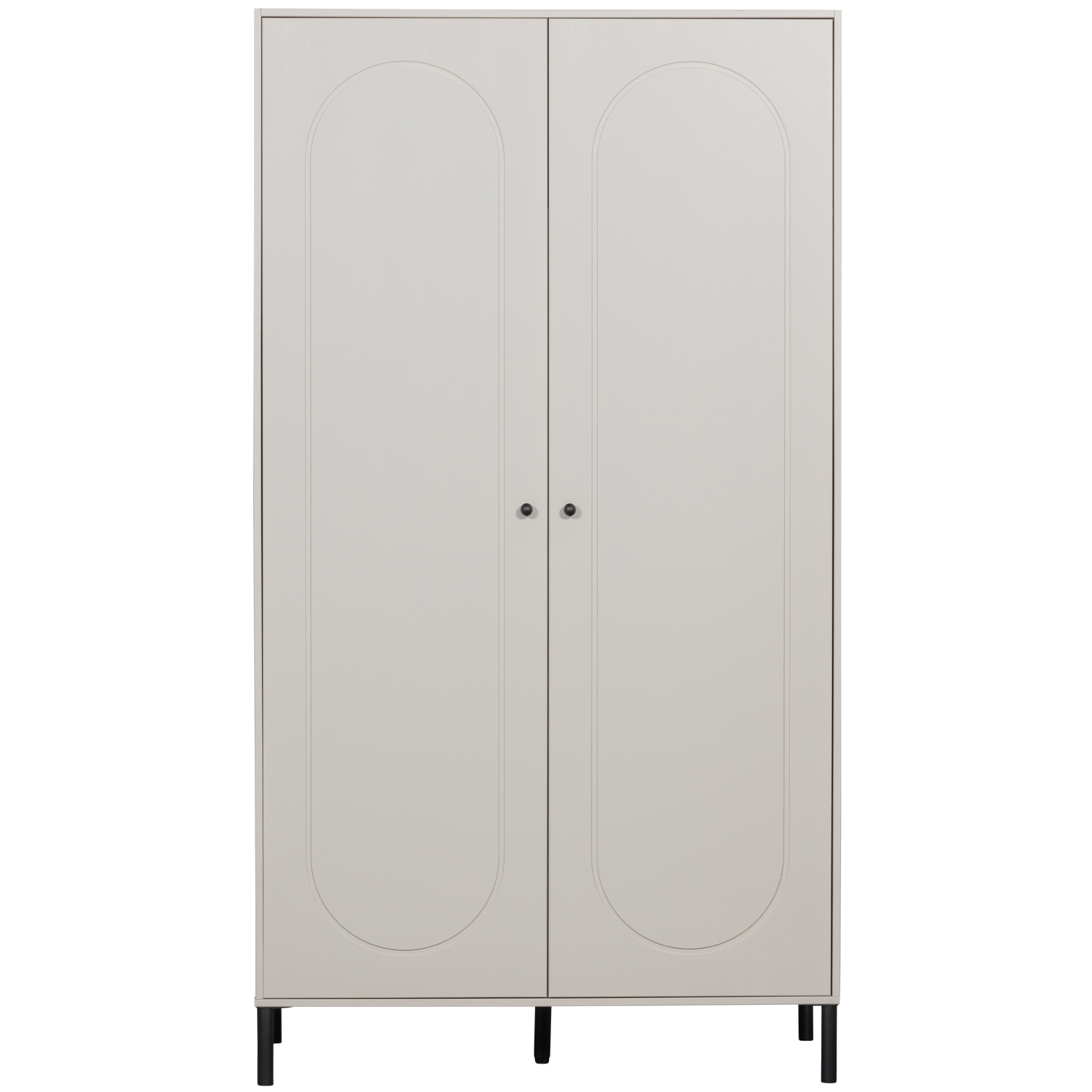 WOOOD garderobekast Xina - Grenen - Wolkengrijs - 202x110x58