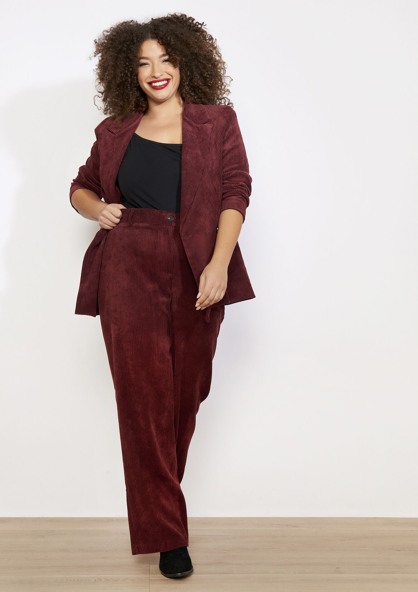 Corduroy broek met elastiek