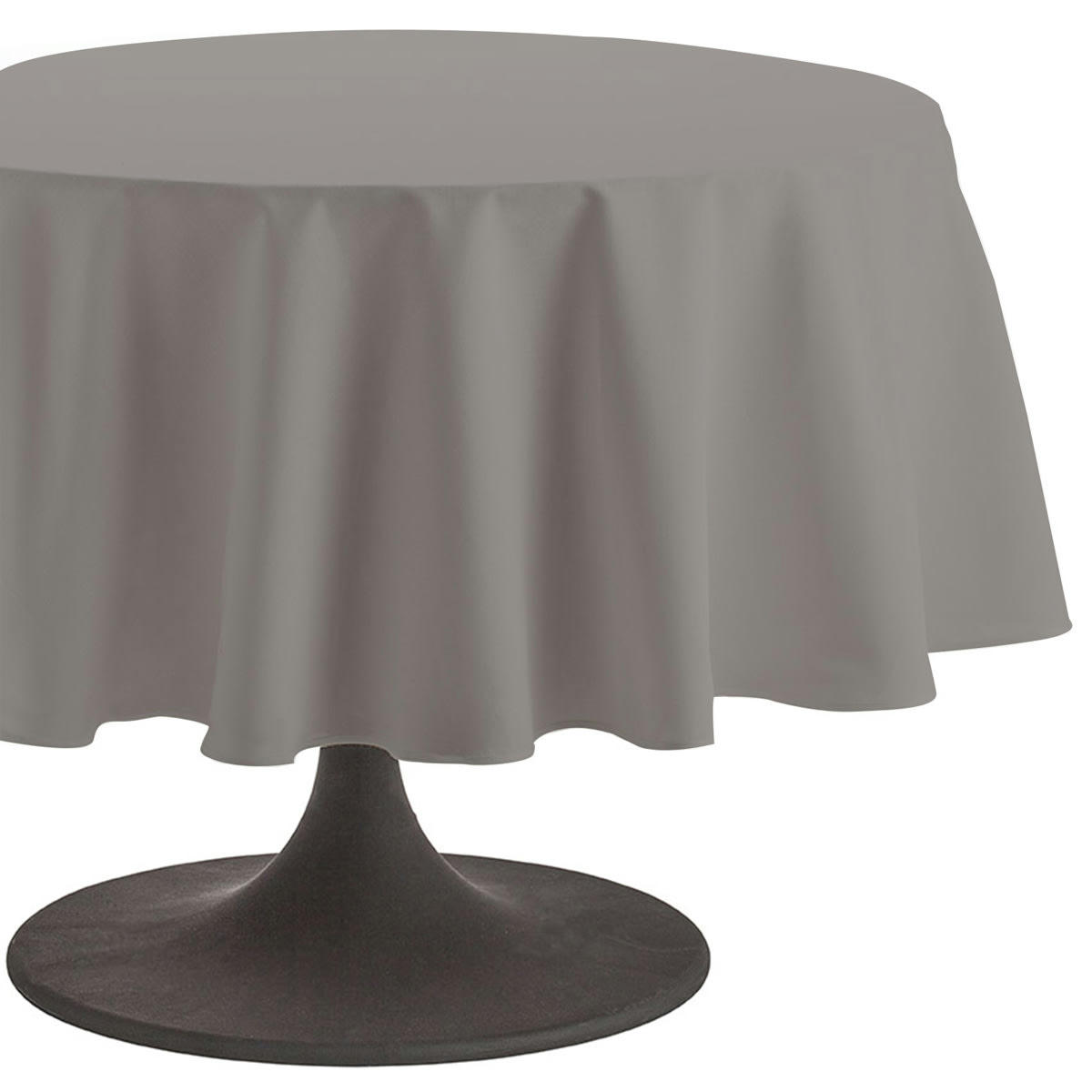 CAMBRAI - Nappe en coton traitee teflon galet 180x180