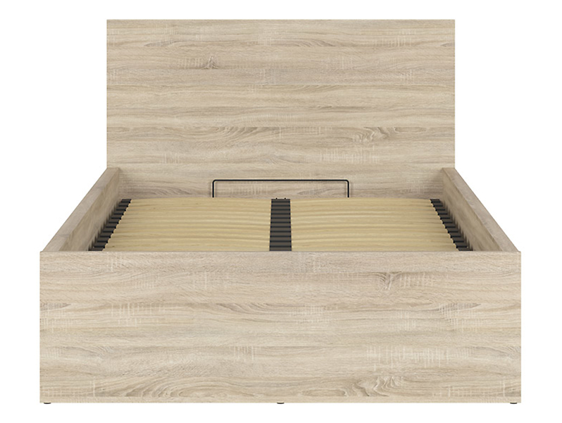 Zestaw łóżko Tetrixdąb sonoma ze stelażem i materac Mimas 120x200