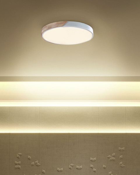 Lampa sufitowa LED plafon okrągła metalowa biała