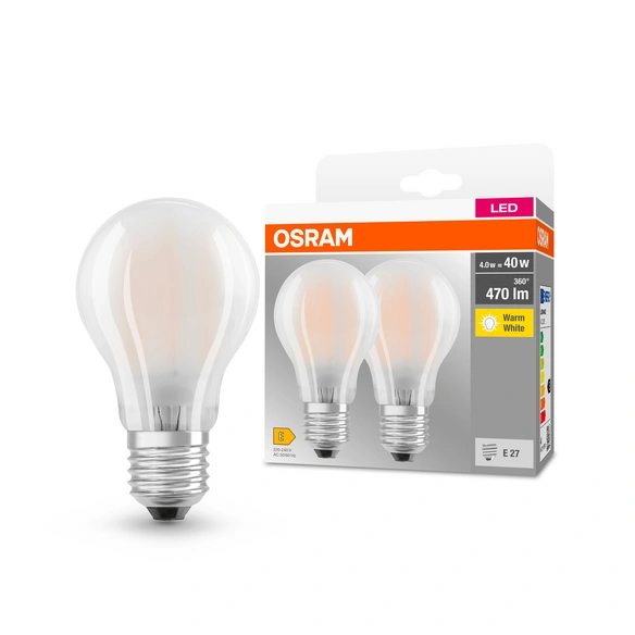 LED-Leuchtmittel, E27, LxØ: 10,5x6 cm, warmweiß, 2 Stück