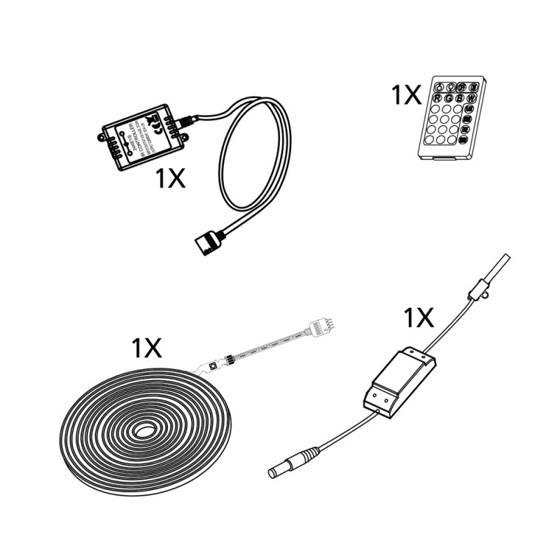 Ruban LED flexible avec télécommande 5 m 23 W EGLO