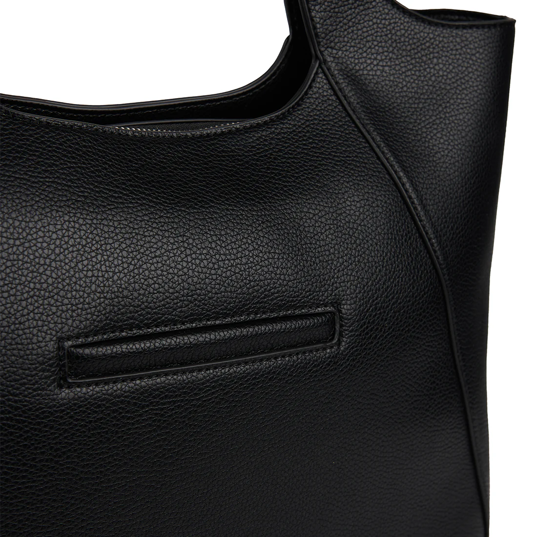 The Stacey – Black Vegan Leather Tote Bag