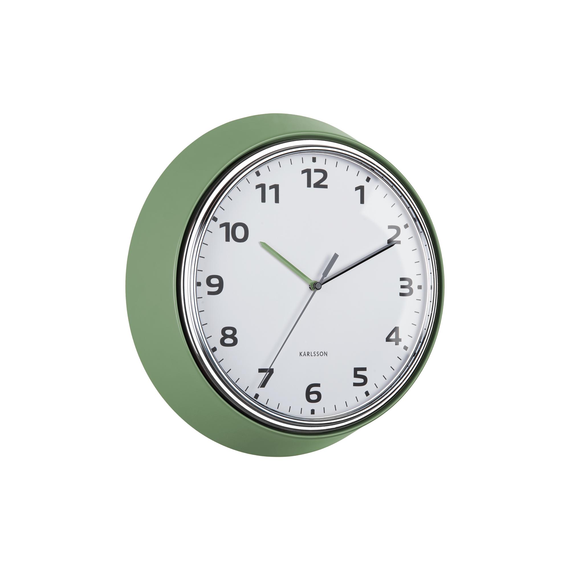 Karlsson wandklok Modern Retro - groen - Ø34cm