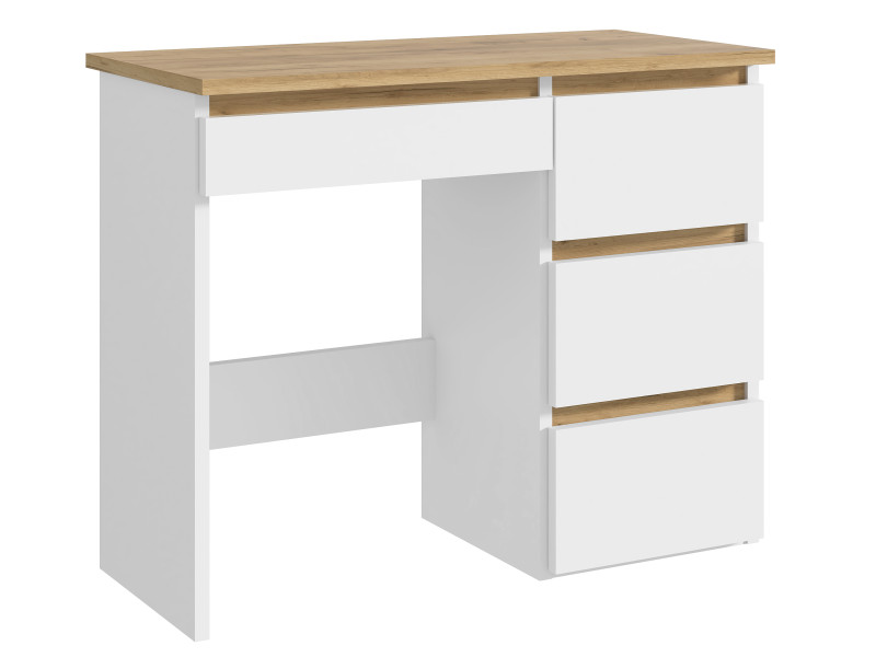 Biurko skandynawskie Beta 3 Norge Biały-Dąb Craft 94 cm