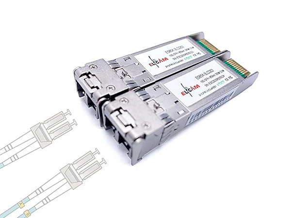 Elfcam - 2 Modules SFP  10 Gbps - LC/UPC Multimode OM3/OM4, 850nm DDM, 300 m, Compatibles Freebox Ultra