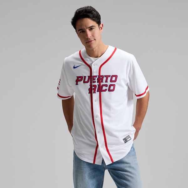 Puerto Rico Baseball Nike 2026 World Baseball Classic Home Stadium Jersey - White