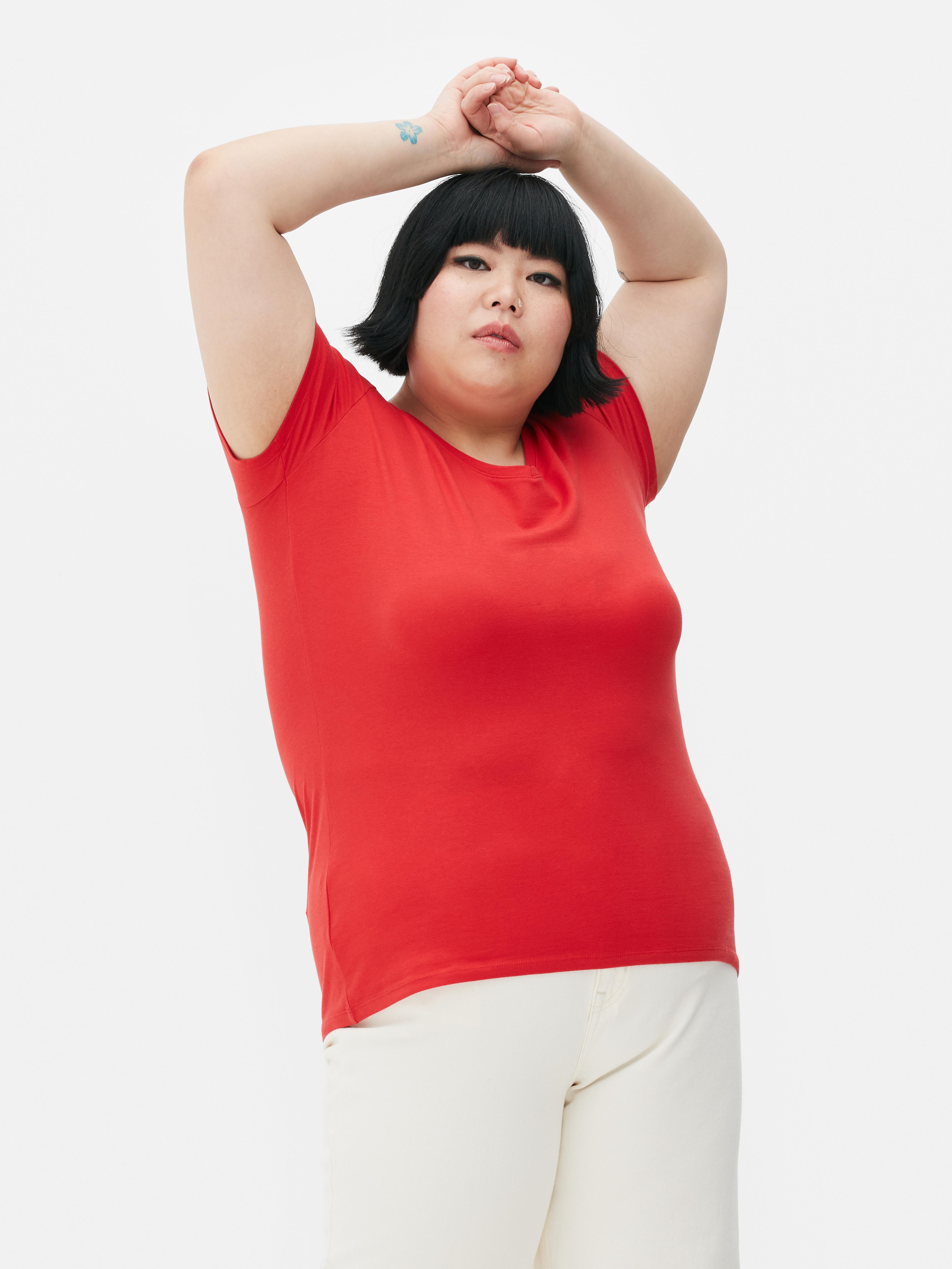 Stretch V-neck T-shirt