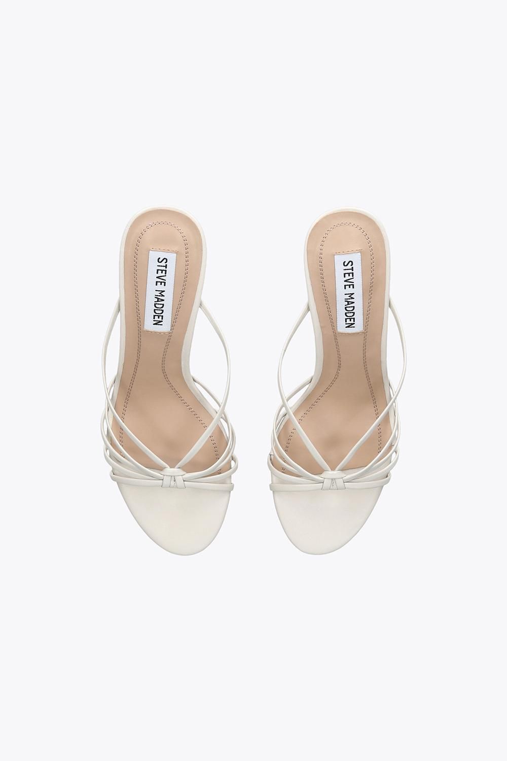 STEVE MADDEN Edna White' Leather Heels