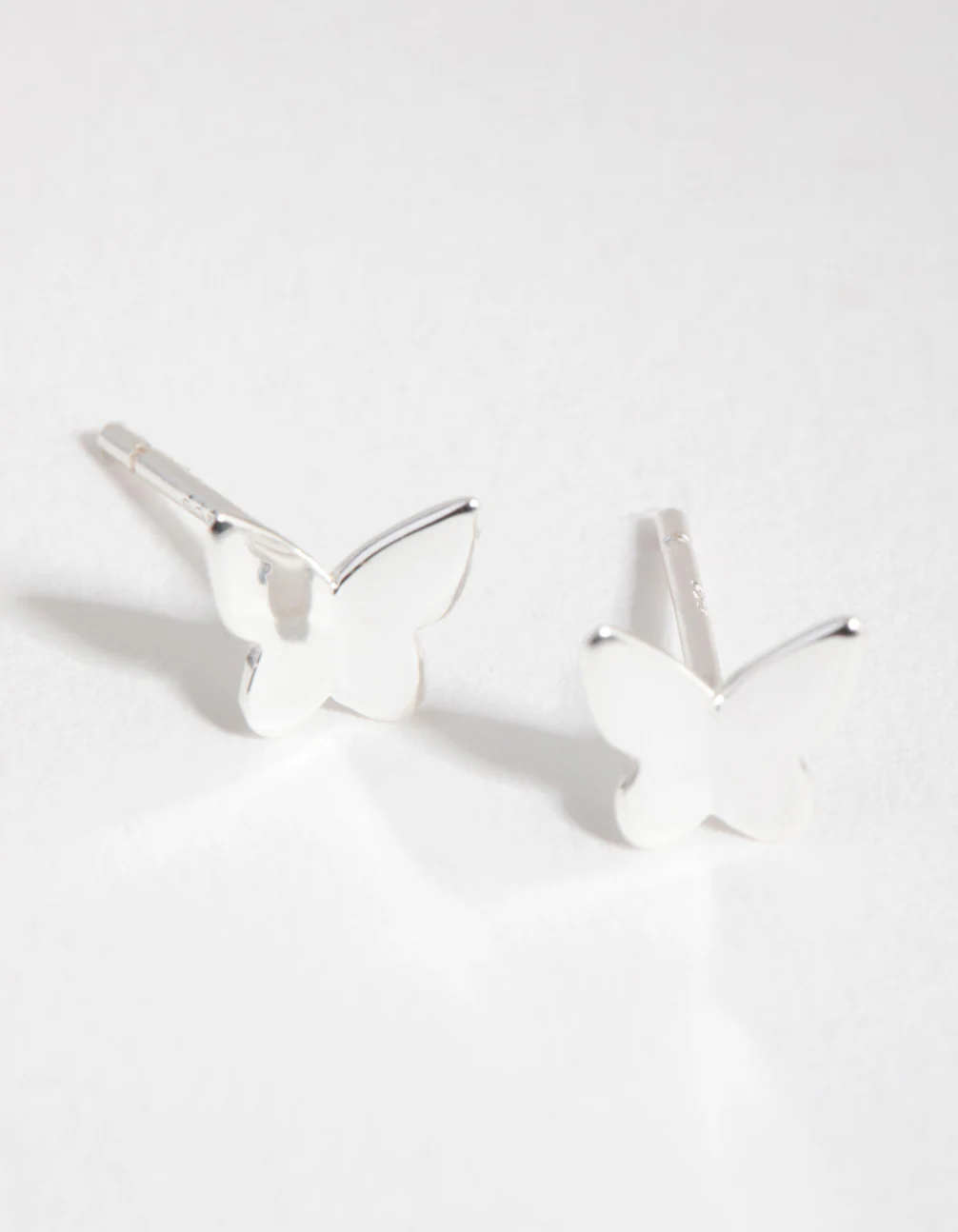 Sterling Silver Cubic Zirconia Butterfly Pack Stud Earring