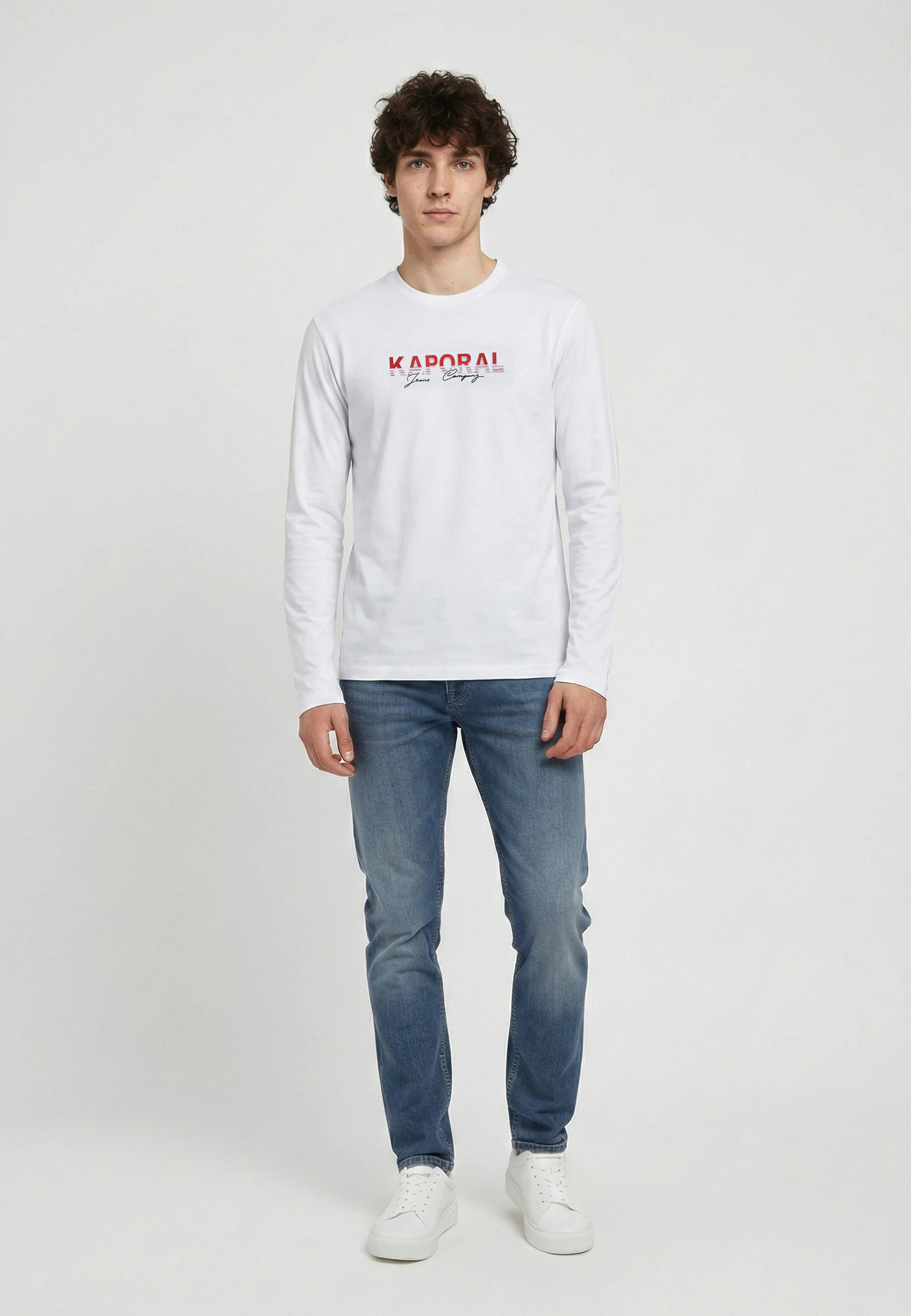 T-shirt manches longues regular blanc coton TAMAO
