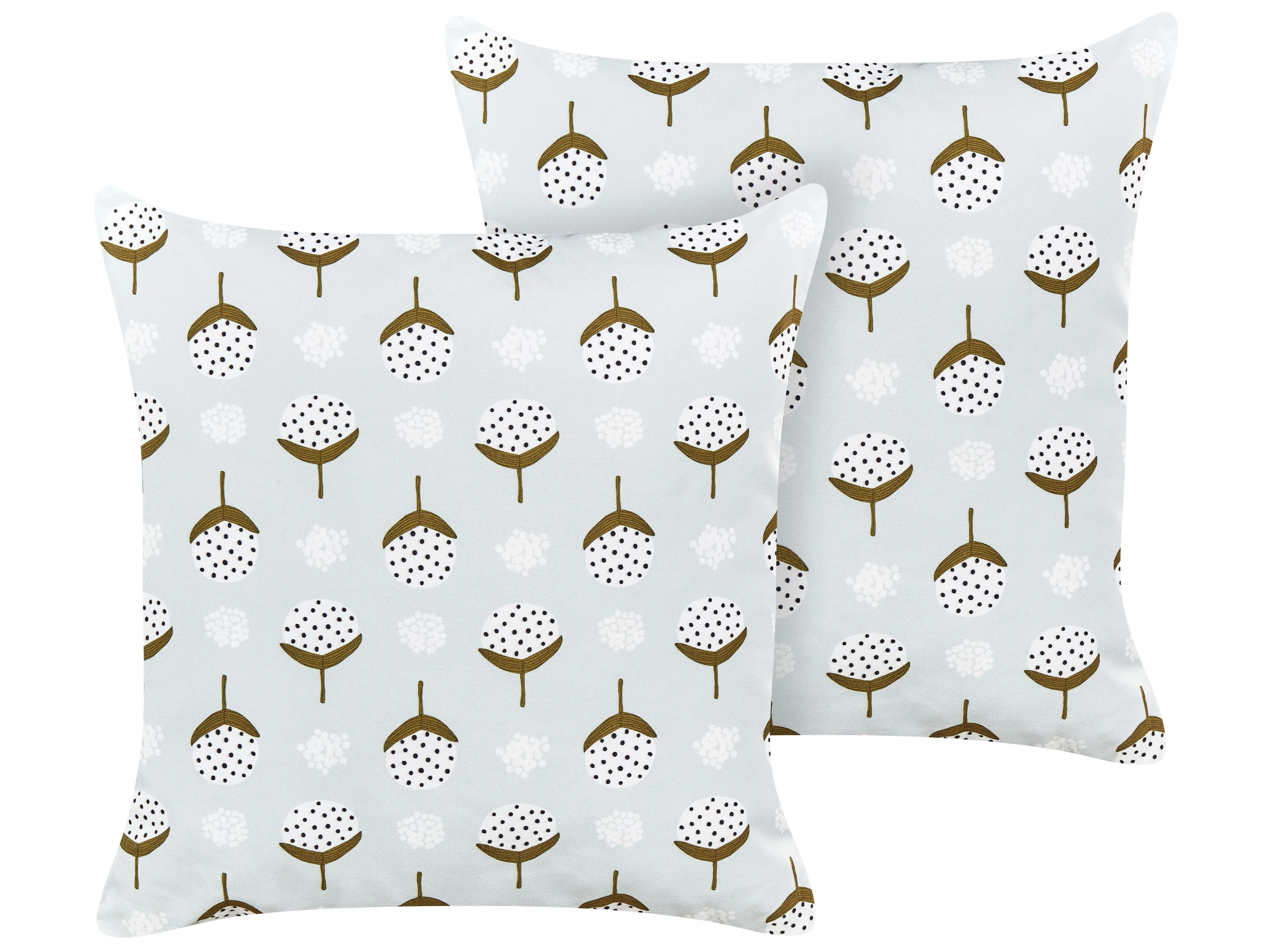 Set of 2 Outdoor Cushions CUNEO Geometric Pattern 40 x 60 cm Green