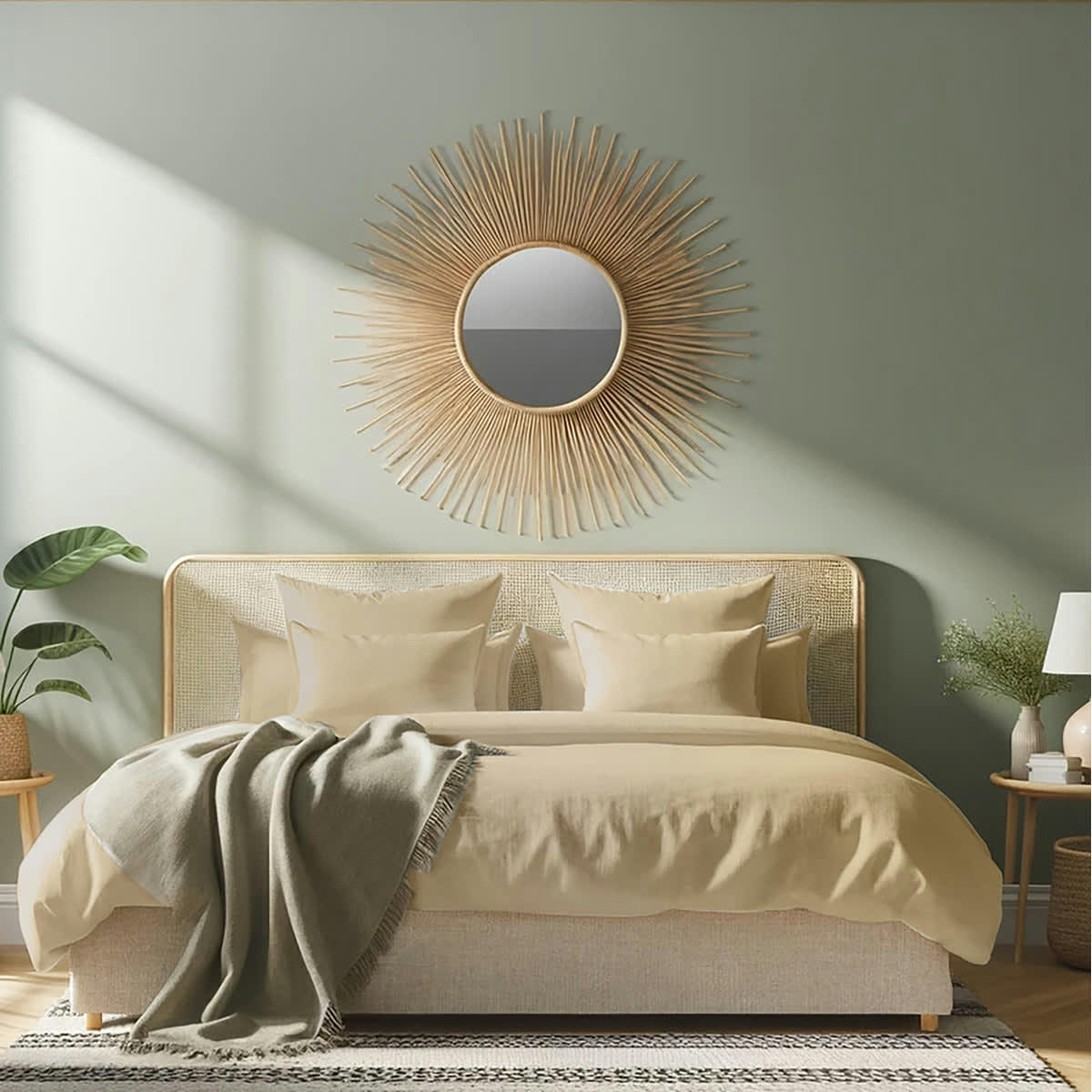 JULIA - Housse de couette satin de coton  240x220 latte