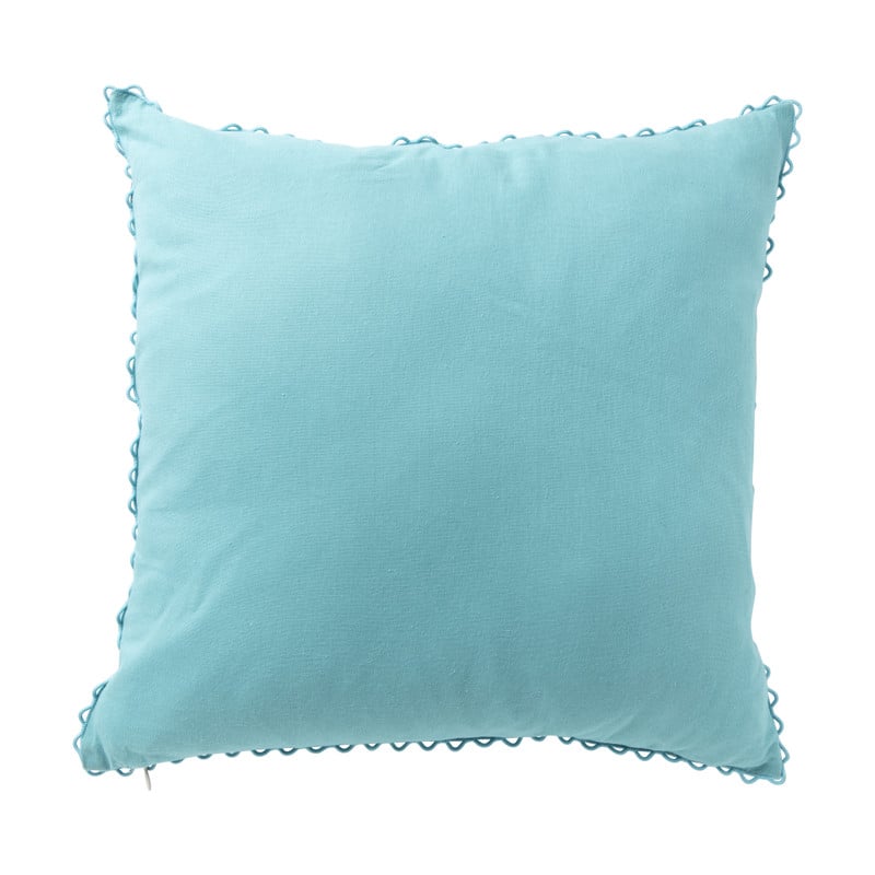 Kussen met print - blauw - 45x45 cm